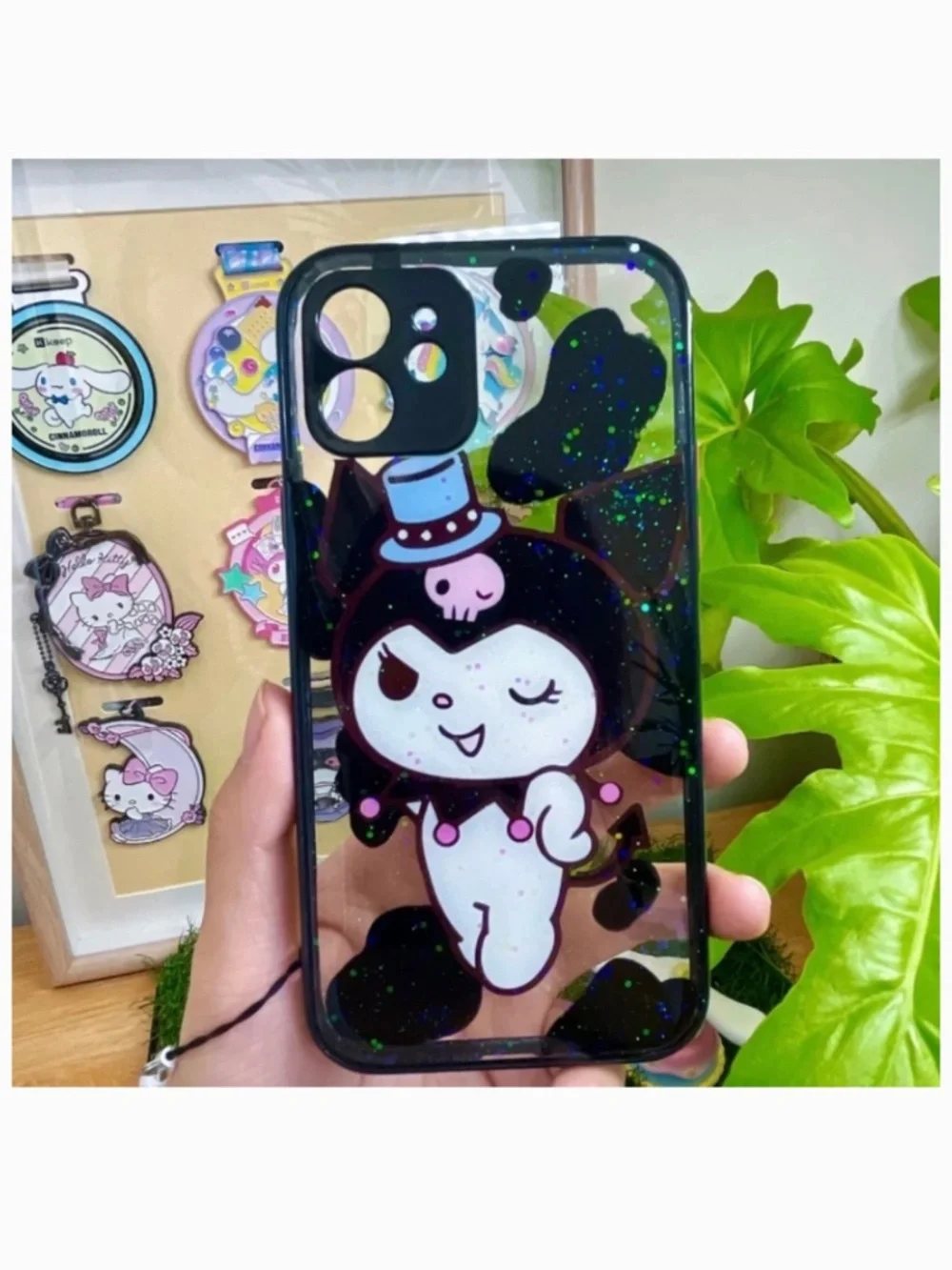 iphone 12 cartoon case,handmade cute case with free gift beads chain